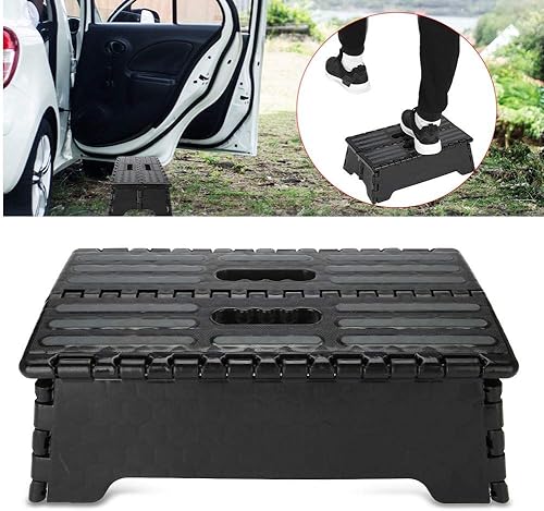 Dioche Tabouret pliable en plastique, tabouret pliable antidérapant pour cuisine, salle de bain, repose-pieds ultra résistant pour enfants et adultes, 38 x 21,5 x 13 cm - Nail Gallerys