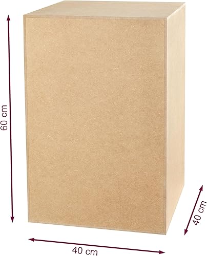 DECOKTIVO Colonne décorative en MDF, colonne de fleurs pour salon, support de fleurs, piédestal, support de plantes, socle stable, design moderne, 60 x 40 x 40 cm - Nail Gallerys