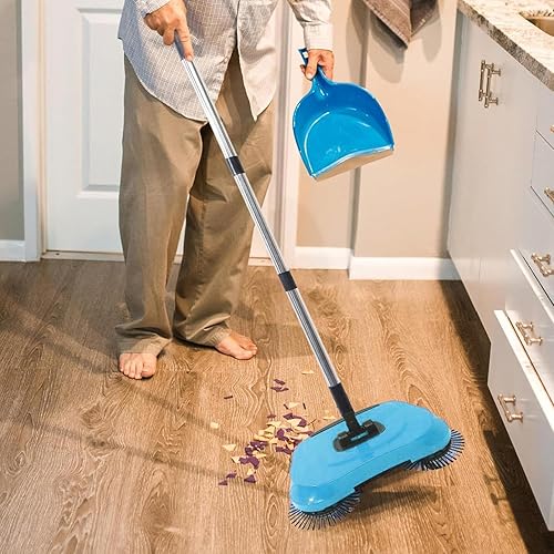 Nettoyeur de balayeuse de Tapis, balayeuse à Main,Balai aspirateur Non électrique | Balayeuse à poignée réglable, Outils de Nettoyage de Sol pour Le Balayage Domestique, intérieur et extérieur - Nail Gallerys
