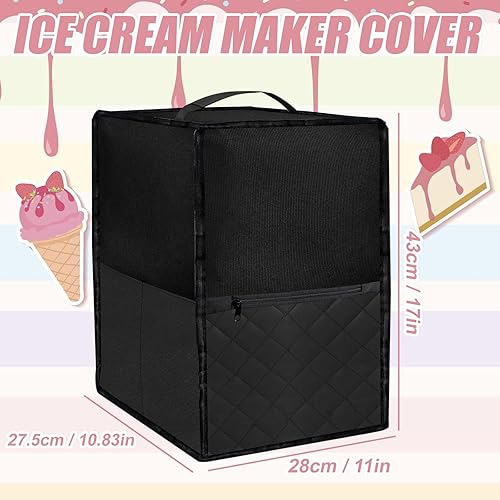 PRITOK Housse de Protection pour Machine à Glace: Imperméable Couvercle Anti-Poussière, En Nylon Durable pour Ninja Creami NC501EU, NC301EU, NC299EU (Noir) - Nail Gallerys