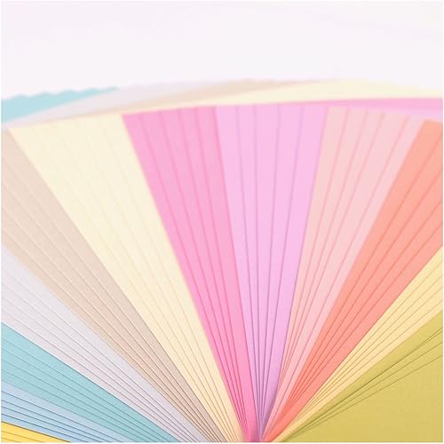 vaessen creative Florence Papier Cartonné, Couleurs Pastel, 216g, 12x5 Feuilles, Surface Lisse, pour Peindre, Scrapbooking, Cartographie, Perforatrice et Plus, Multi, DIN A4 - Nail Gallerys