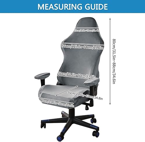 ARZARF Housse de Chaise de Jeu,Housses de Chaise de Gaming Anti-griffures De Chat,Housses de Chaise de Jeu Universelles Extensibles et Rotatives,Amovibles et Lavables en Machine(Camel) - Nail Gallerys