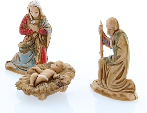 Moranduzzo Nativité 3 Figurines pour Crèche de 3,5 Cm Échelle 1:50-Figurines de Crèche Indestructibles-Style 700', Peinture Finition à la Main, Produit Officiel, Fabriqué en Italie, Sculpteur M. Landi - Nail Gallerys