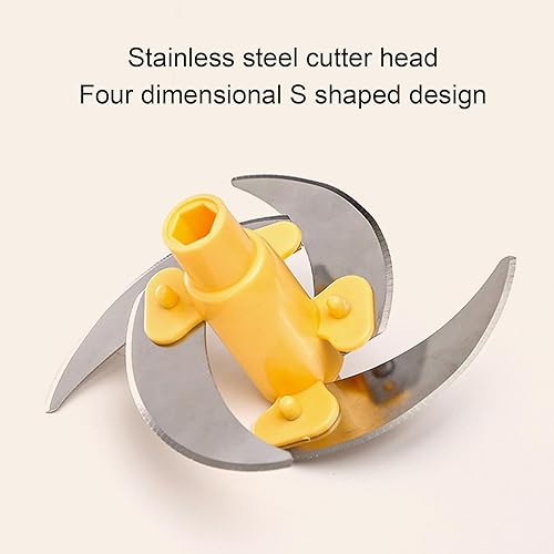 Robot de cuisine manuel, 2500ml Silencieux Hachoir à trois vitesses Hachoir Blender Lames en acier inoxydable Détachables et faciles à nettoyer Robot de cuisine à manivelle - Nail Gallerys