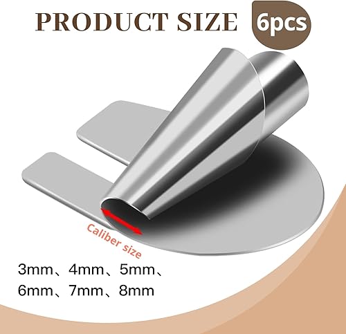 Lotbun Pied De Biche Ourlet 6pcs, Pied Ourlet Roulé Sewing Rolled Hemmer Foot Pied De Biche Presseur Machine A Coudre, Pieds-De-Biche pour Machines à Coudre Domestiques Et Industrielles (3-8 Mm) - Nail Gallerys