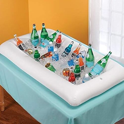 Seau à glace gonflable pour salade, buffet, piscine extérieure, décoration de piscine, jouet amusant pour mariage, anniversaire - Nail Gallerys