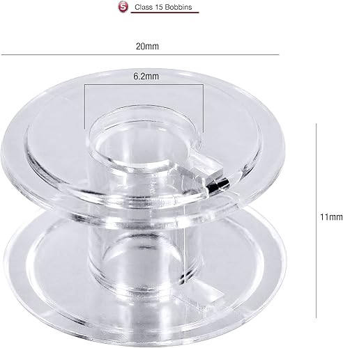 Singer Lot de 3 bobines de Classe 15 Transparentes - Nail Gallerys