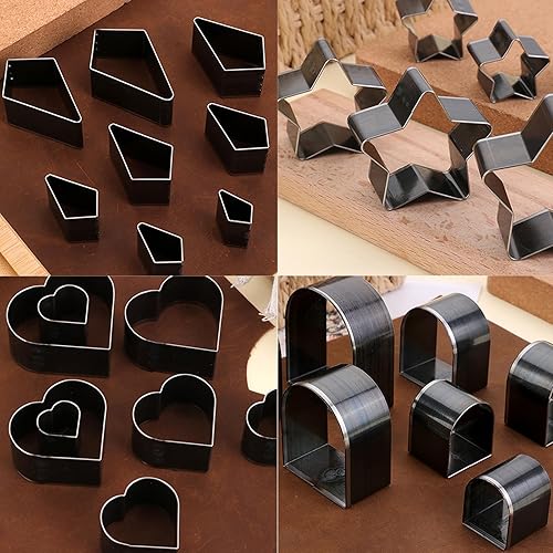 HLBEST Lot de 8 emporte-pièces pour cuir - 8 tailles différentes - Outil de poinçonnage pour cuir - Nail Gallerys