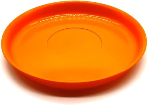 Kimmel Lot de 6 assiettes de 14 cm - Réutilisables - En plastique - Pour enfant - Orange - Nail Gallerys