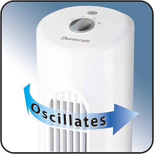 Duracraft Ventilateur à colonne oscillant DO1100E, ventilateur de sol, blanc - Nail Gallerys