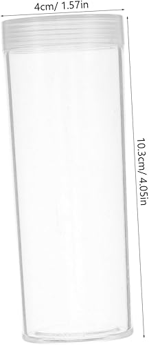 Angoily Lot De 6 Tubes De Rangement Pour Pièces De Monnaie Tubes Ronds En Plastique Transparent Abs - Nail Gallerys