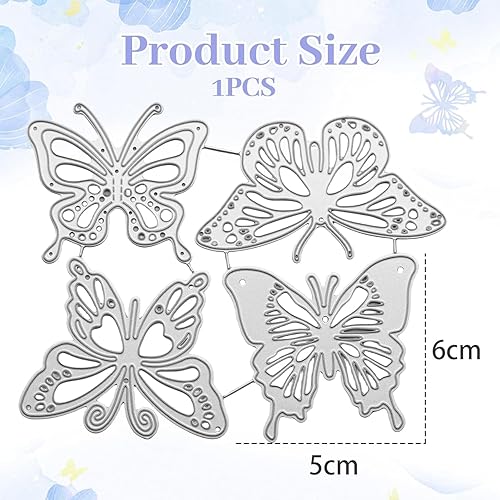 4 Gabarits de gaufrage de papillons, moules de gaufrage, moules de scrapbooking, pièces découpées pour la fabrication de gabarits d'artisanat, formes découpées - Nail Gallerys