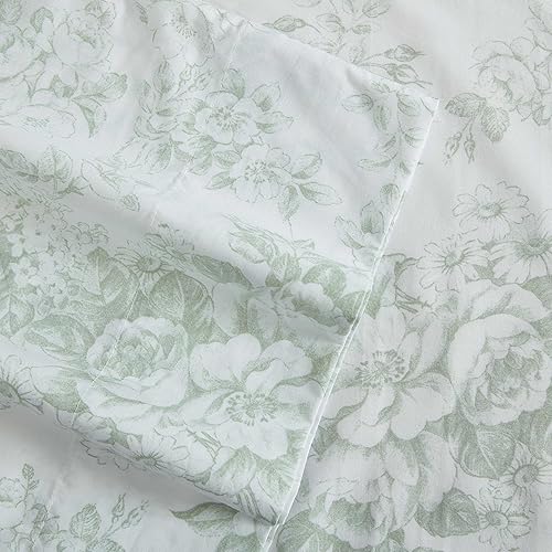 Laura Ashley Parure de lit en Percale de Coton, pour décoration d'intérieur légère et Respirante, Bleue (Francesca Blue), pour lit King Size - Nail Gallerys