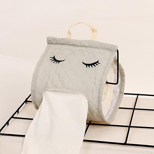 Holdes Porte-papier toilette couvert, joli porte-papier toilette en coton en forme de cils - Boîte distributeur de papier toilette pour camping, salle de bain, camping-car, voiture, voyage, sans colle - Nail Gallerys