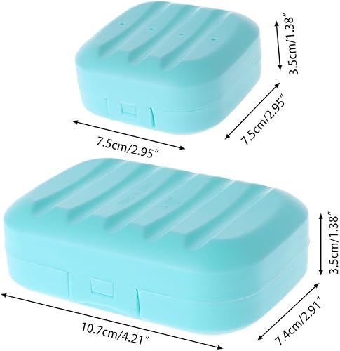 YoungerY (1pc Boîte de Savon de vidange Portable avec boîte à Savon étanche avec Capuchon Seal - Petite - Bleu - Nail Gallerys