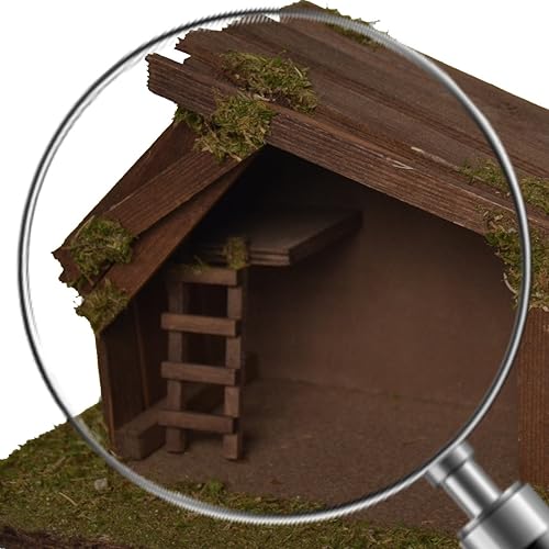 Alfred Kolbe Krippen 1346/0 Crèche de Noël en Bois pour Figurines de 8-10 cm Dimensions 25 x 15 x 16 cm - Nail Gallerys