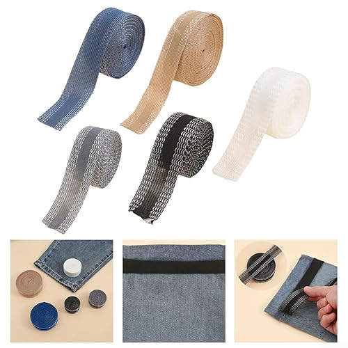 Ruban adhésif thermocollant pour ourlet rapide de vêtements de travail et pantalons - 2 m - Idéal pour un usage domestique - Beige - Nail Gallerys