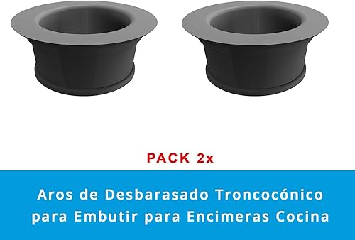 Quickware Set de 2 Joints Troncoconiques pour Poubelle Cousines, Faites en Gomme de Caoutchouc Noire a Basse intensité. | idéal per Cousines Industrielles. - Nail Gallerys