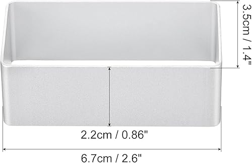 sourcing map 4pcs Métal Cookie Coupeurs Ensemble, Aluminium Alliage Rectangle Cookie Emporte-Pièce Convient pour Fait Maison Cookie Gâteau Fondant Sandwich, Argent - Nail Gallerys