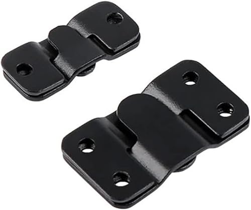 Lot de 8 paires (16 pièces) de supports encastrés, support de montage dissimulé, boucle de suspension emboîtable en acier inoxydable pour cadre photo, matériel de suspension, noir (44 mm) - Nail Gallerys