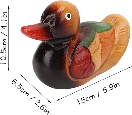 Ornement De Canard, Statues De Canard Mandarin en Bois Sculptées à la Main, Figurines Peintes, Oiseaux d'amour, Statue D'oiseau De Jardin, Sculpture Artistique, Cadeaux De Mariage, Décoration - Nail Gallerys