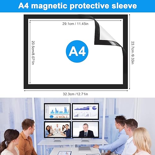 BBWELL Ensemble de cadres magnétiques A4,12 Pcs Cadre Magnétique Auto-adhésifpochettes,avec fermeture magnétique,pochettes d'information A4,Convient pour la décoration et l'affichage d'informations - Nail Gallerys