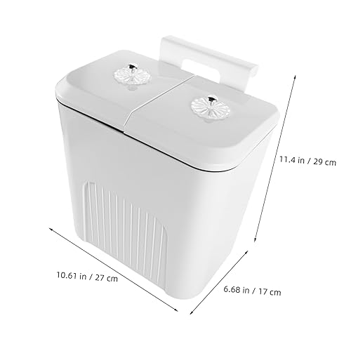 Vaguelly Poubelle Suspendue À Deux Compartiments, Poubelle De Cuisine Avec Couvercle, Poubelle Murale Pour Placard, Salle De Bain, Sous Évier, Blanche, 9 L - Nail Gallerys