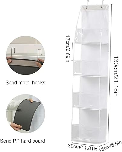 Organisateur de rangement sur porte | Organisateurs de montage de porte | Panier de rangement de porte | Organiseur de rangement à suspendre sur la porte, poches transparentes derrière la porte - Nail Gallerys