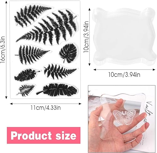 Towviy 7 Pièces Bloc de Tampon Transparent et Tampon Transparent Scrapbooking, Tampon Silicone Transparent pour Album Photo de Scrapbooking de Tampon en Silicone - Nail Gallerys