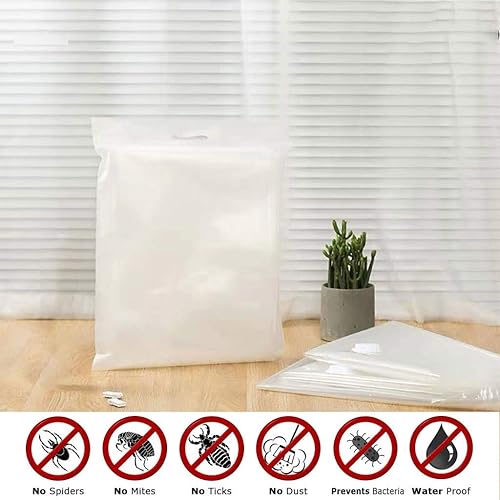 sac sous vide vetement aspirateur, 2 Sacs de 80x100cm+4 Sacs de 60x80cm Sac de Compression Voyages Réutilisables pour Matelas, Tente, Vêtements, Couettes, Literie, Oreillers - Nail Gallerys