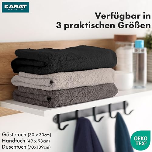 KARAT Lot de 10 serviettes de toilette en tissu éponge, vertes, 30 x 30 cm, en 100 % coton, certifiées Oeko-Tex 100, serviettes de toilette (baie) - Nail Gallerys
