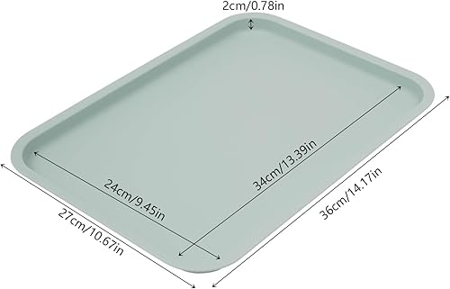 Lot de 24 plateaux de service empilables pour restauration rapide, cantines, cuisines, hôtels, restaurants, snacks, 36 x 27 x 2 cm (bleu) - Nail Gallerys