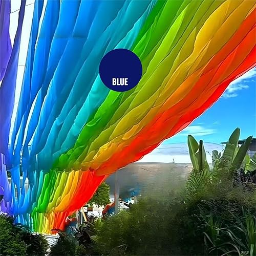 Highdi Tenture Mariage Plafond Mousseline, Sheer Voile Tenture Plafond Voilage Tulle Rideau de Gaze en Mousseline de Soie pour Mariage Cérémonie Fête Toile de Fond Déco (Vague-Orange,80 * 800CM) - Nail Gallerys