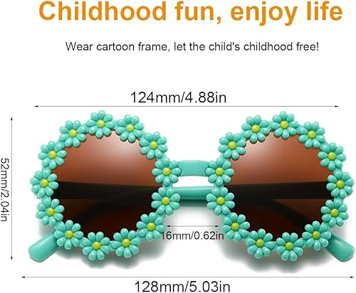 HQRKOTM 6 PCS Lunettes de Soleil Marguerite pour Enfants, Lunettes de Fête, Lunettes Amusantes, Lunettes de Carnaval, Lunettes de Fête Fleur pourEnfants, pour Anniversaire - Nail Gallerys