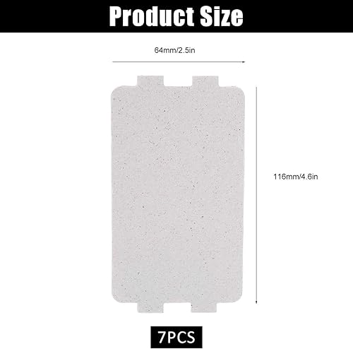 7 Pièces de Plaques de Mica pour Micro-Ondes, Couvercle de Guide D'ondes en Feuille de Mica, Accessoires D'isolation pour Four À Micro-Ondes, Couvercle de Guide D'ondes pour Réfrigérateur (Argent) - Nail Gallerys