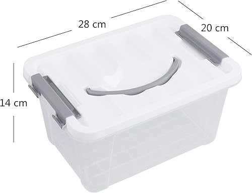 Hespapa Boîtes de Rangement en Plastique avec Couvercle, Lot de 6, 5 L - Nail Gallerys