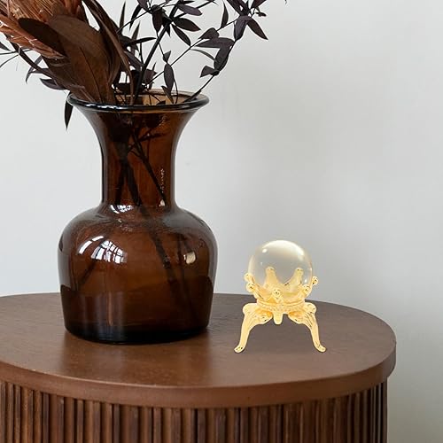 IMIKEYA Support de boule en métal doré pour boule de cristal - Petite couronne - Support pour boule de cristal - Support pour boule en verre - Photographie - Nail Gallerys