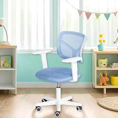 HOMYLIN Chaise de Bureau pour Enfants, Dossier Ergonomique en Maille, Chaise pivotante à Hauteur réglable avec roulettes pour Bureau à Domicile, Salle d'étude, Salle de Jeux pour Enfants, Rose - Nail Gallerys