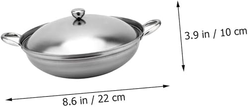Gatuida 1 Ensemble couverture réchaud à poêlon Bateau à vapeur bouilloire duo sauce cocotte minute autocuiseur cuisiniere induction pot marmite maison Acier inoxydable Silver - Nail Gallerys