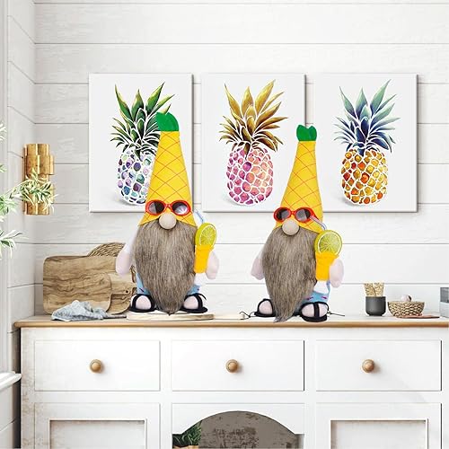 Générique Peluche GNOME d'ananas, naine de Plage, GNOME Mignon Jouet Nain suédois Fait à la Main, suédoise sans Visage Portant des Lunettes de Soleil pour Vacances à la Plage, décoration de platea - Nail Gallerys