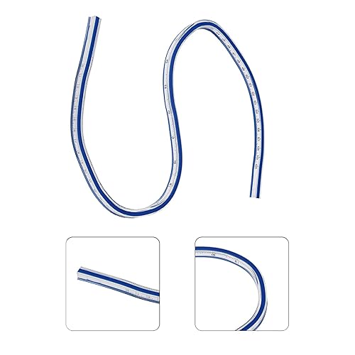 Règle de courbe flexible, règle de couture de dessin règle de courbe règle pliable modèle de courbe flexible règle flexible pour l'ingénierie[60cm]Mètres à ruban - Nail Gallerys