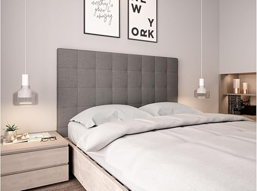 LOUNGITUDE - MEGAN - Tête de lit - Capitonné - En tissu - Vert d'eau - 140cm - Nail Gallerys