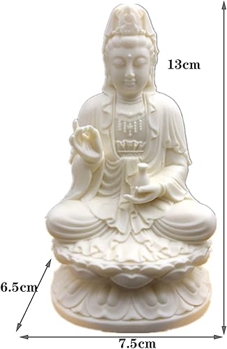 Bouddha Guan Yin Assis sur Une Statue de Lotus, Guanyin, Kwan Yin, Kuanyin, déesse de la miséricorde - Nail Gallerys