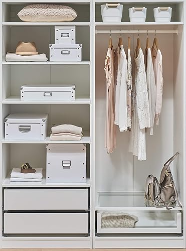 Zeller Present 17763 Boîte de Rangement en Carton Blanc 31 x 26 x 14 cm - Nail Gallerys