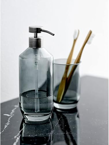 Södahl Vintage Gobelet à Dents, Porte-Brosse à Dents en Verre, diamètre 10 cm, Hauteur 11,5 cm, Vert Profond - Nail Gallerys