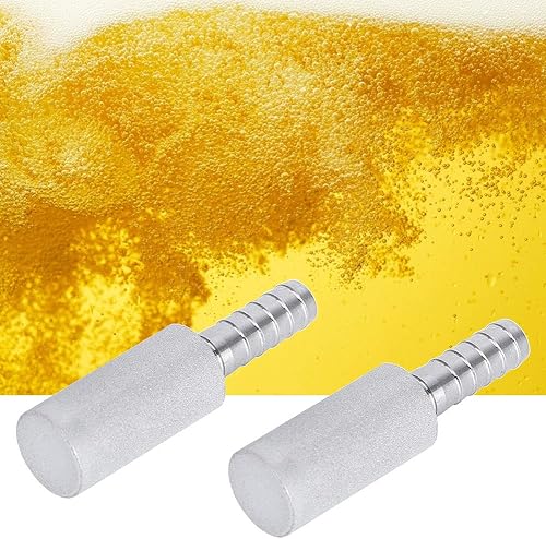 Pierre de diffusion, Delaman 2Pcs 0.5μm Pierre de diffusion Pierre d'aération en acier inoxydable avec 1/4 pouce de diamètre extérieur Barb pour la fermentation - Nail Gallerys