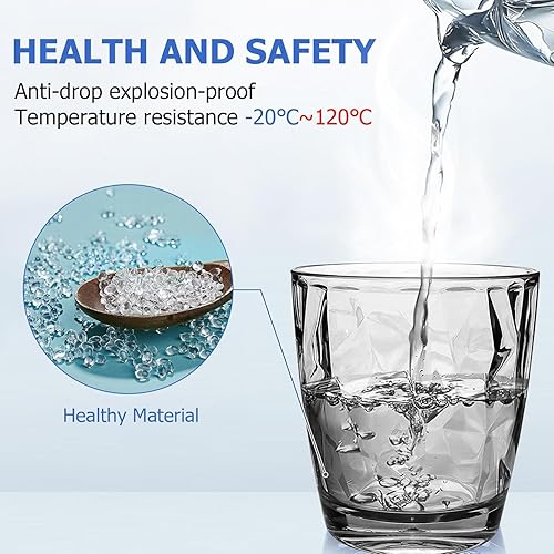 Topsky Lot de 4 Gobelets en Plastique Transparent, Verres en Acrylique de 300ml, Idéaux pour Usage Quotidien, Piscine et Maison, Lavables au Lave-Vaisselle et Faciles à Nettoyer - Nail Gallerys