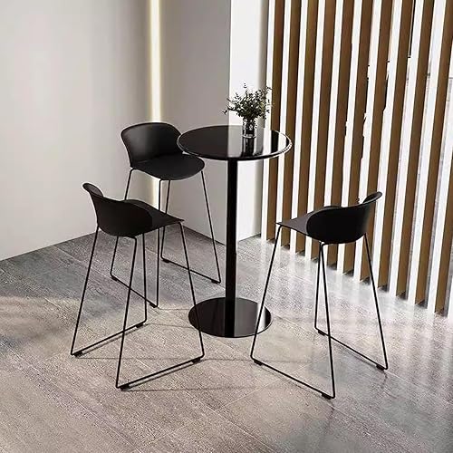 Table de bar ronde en métal pour intérieur ou extérieur, bistrot, pub, salle à manger, petite table d'appoint, table basse, cocktail, comptoir, table blanc/doré, 70 x 70 x 104 cm - Nail Gallerys