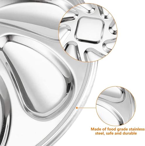 rieder Lot de 8 assiettes à huîtres en acier inoxydable en forme de coquillage, récipient à huîtres avec 8 fentes pour sauce à huîtres - Nail Gallerys