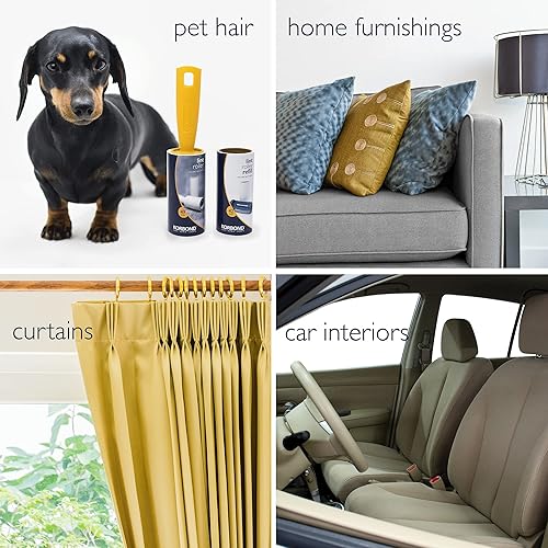 Kit avec Un Rouleau Anti-Peluches et Une Recharge Un Rouleau Anti-Peluches et Deux Rouleaux de Remplacement 91 Feuilles en Tout - Convient à Tout Type DE Tissus - Nail Gallerys